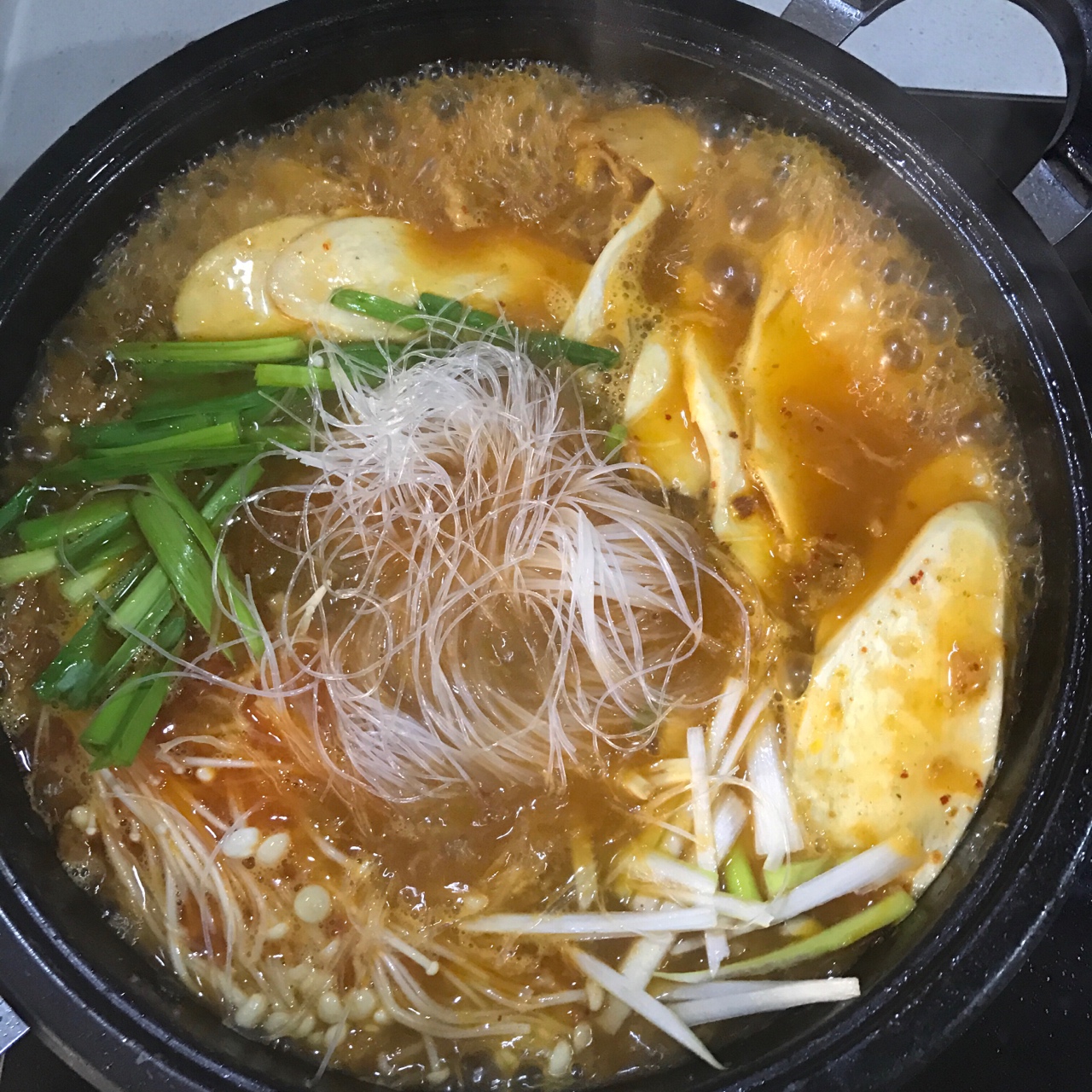 韓式泡菜五花肉鍋的做法 步骤11