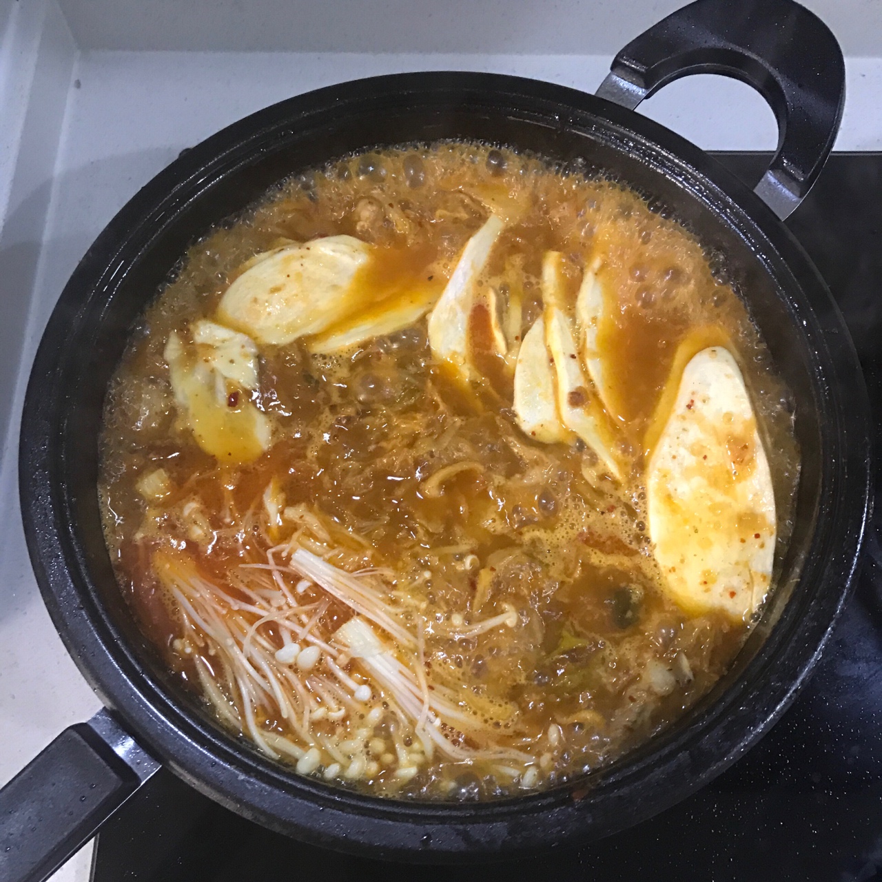 韓式泡菜五花肉鍋的做法 步骤10