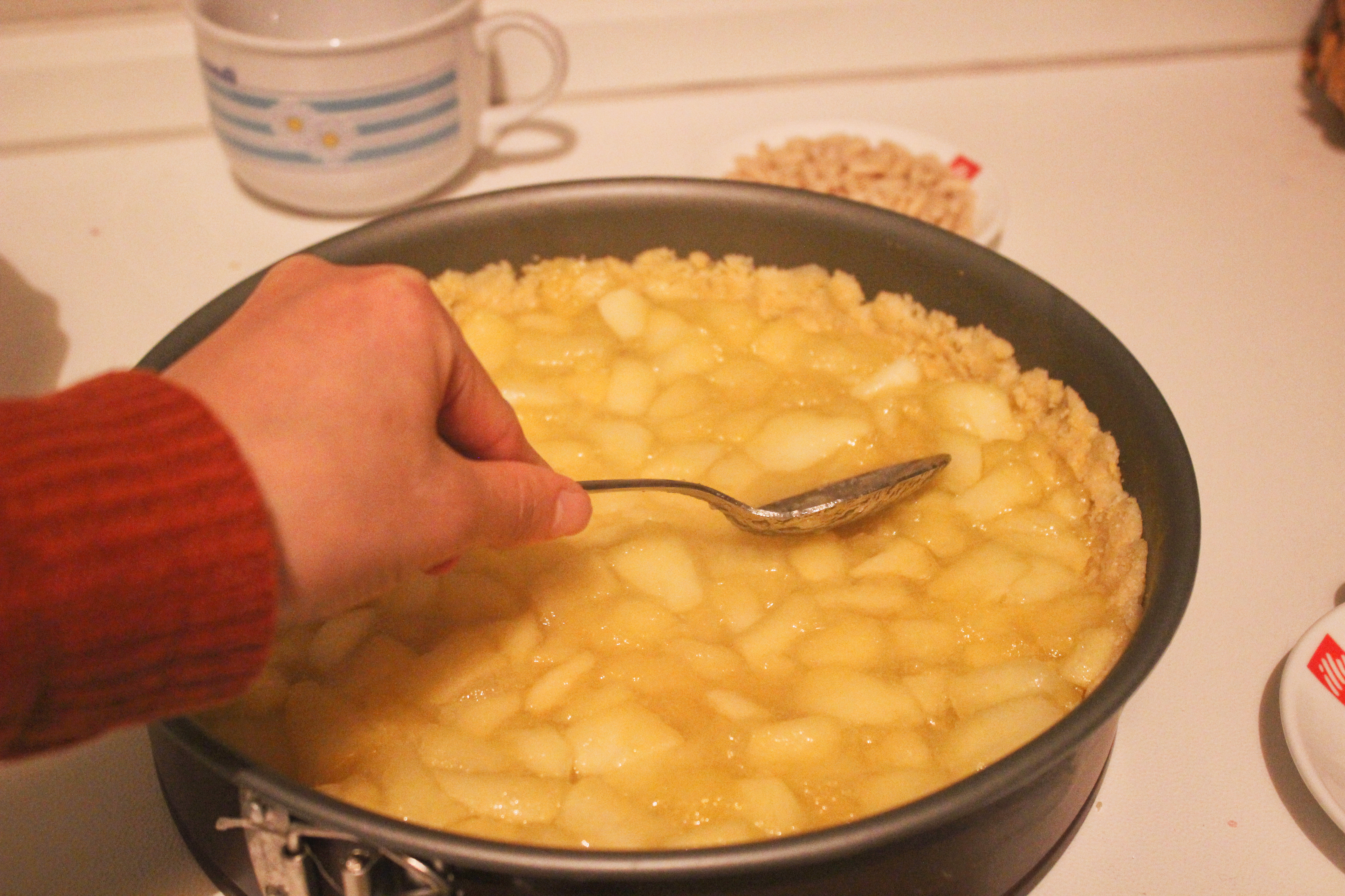 黃油粒蘋果派--Sbriciolata di mele--Apple crumble pie的做法 步骤10