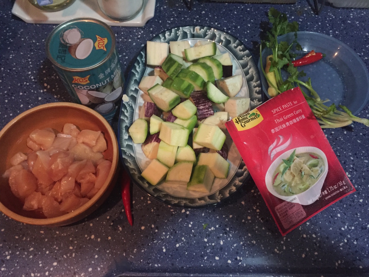 泰式綠咖喱雞的做法 步骤1
