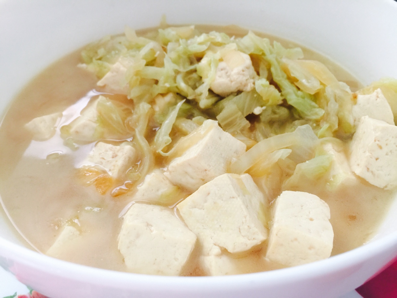 冬日簡易快手菜—白菜豆腐湯的做法 步骤6