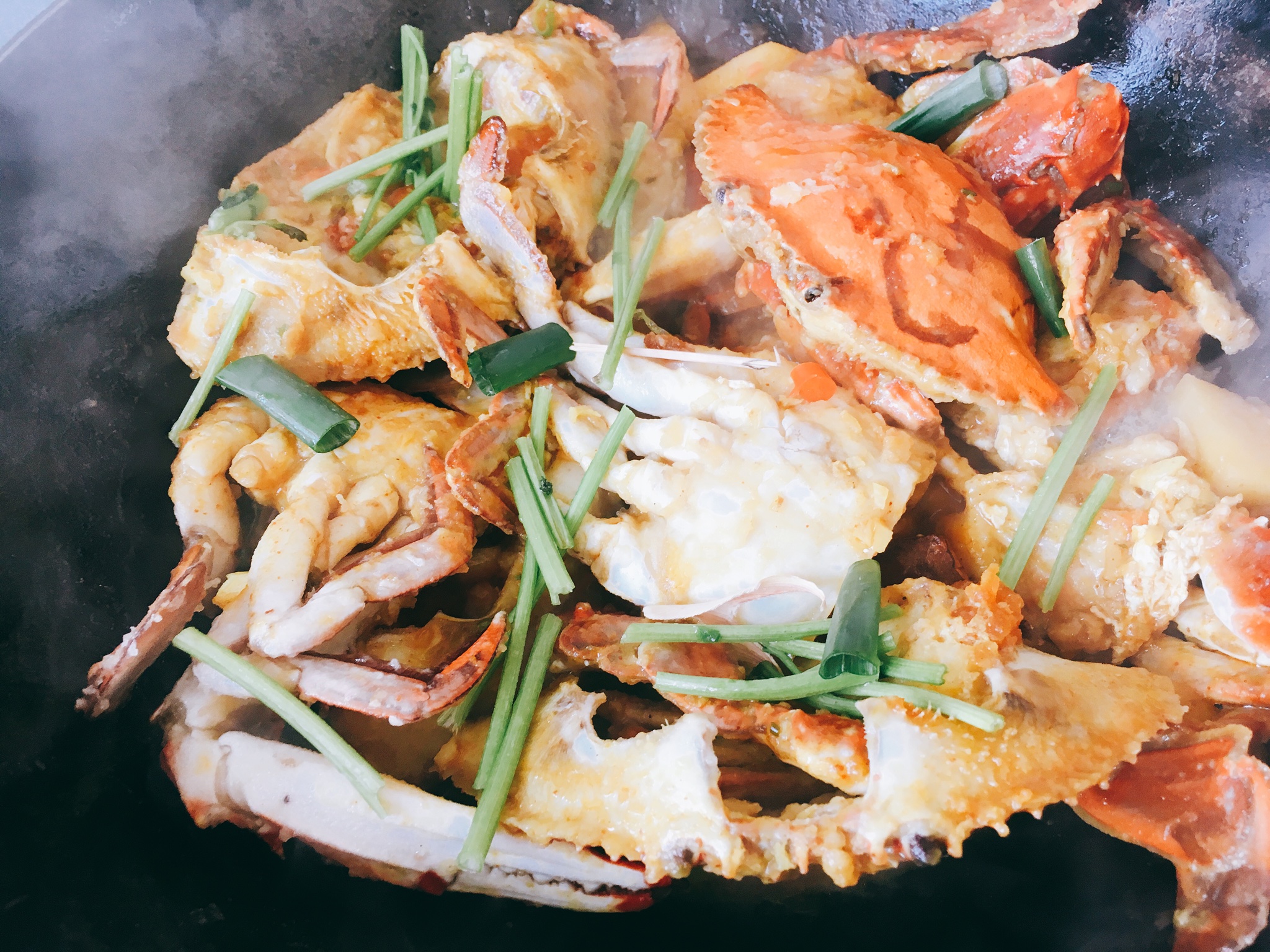 咖喱皇炒蟹的做法 步骤4