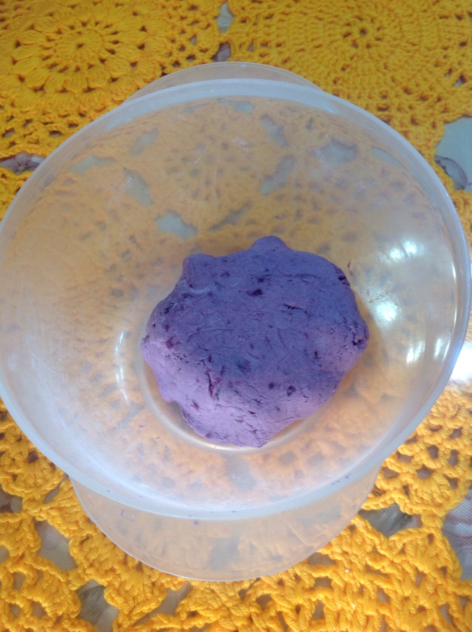 糯米紫薯乳酪球的做法 步骤2