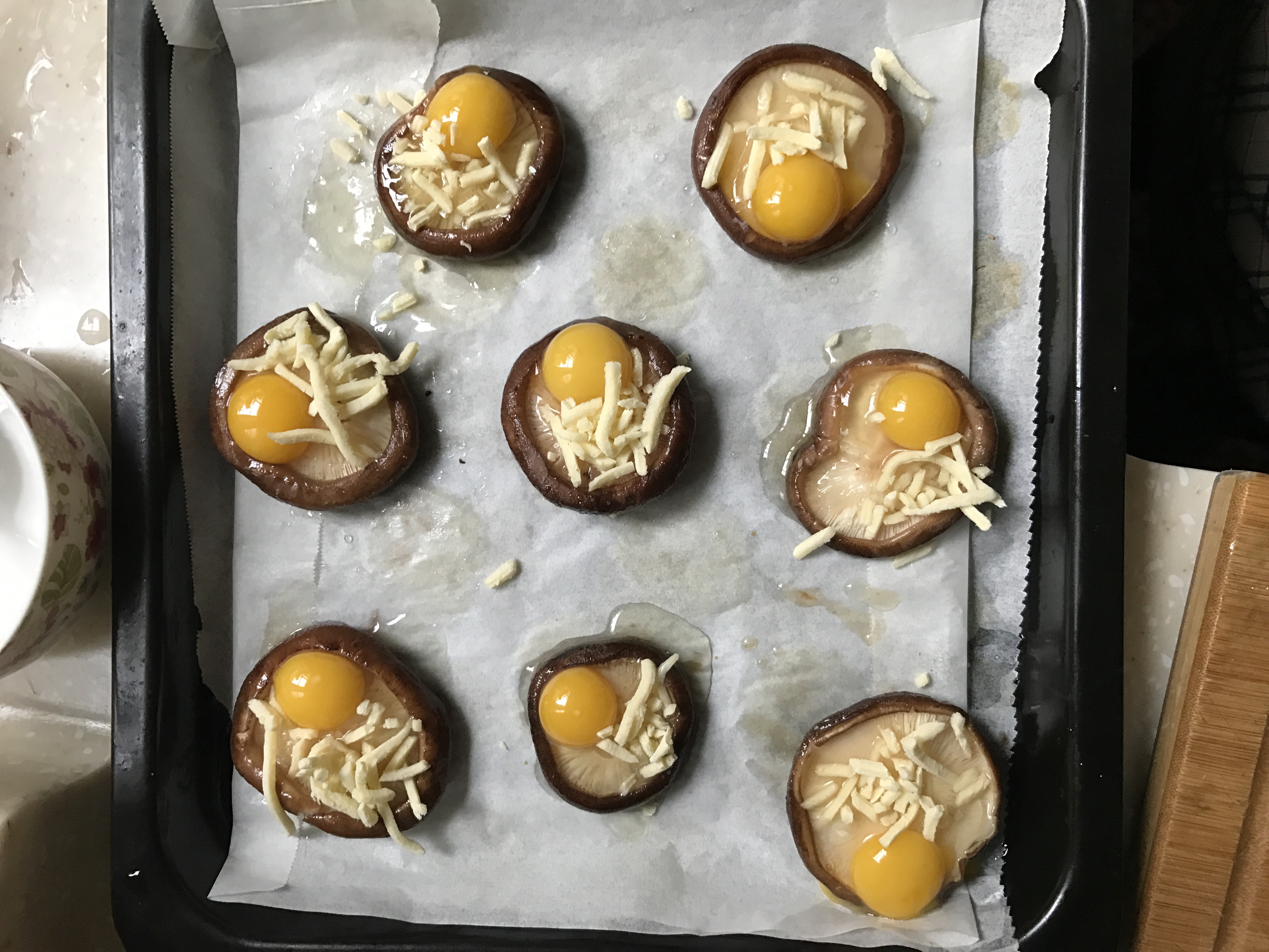 香菇芝士烤鵪鶉的做法 步骤2