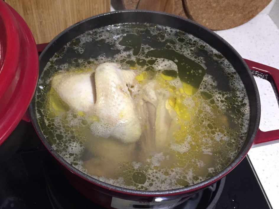 竹蓀火腿雞湯的做法 步骤4