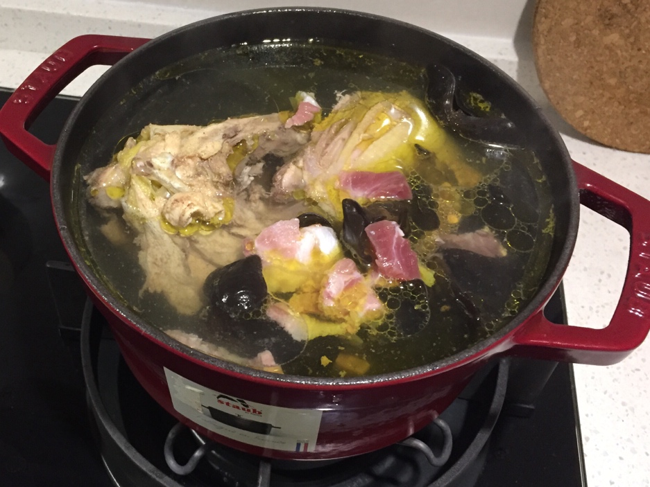 竹蓀火腿雞湯的做法 步骤5