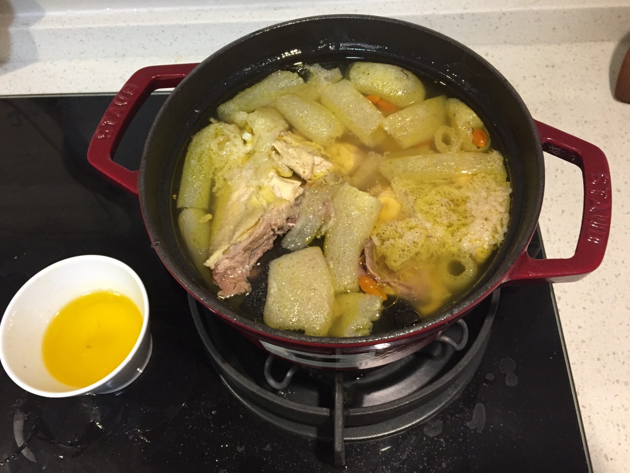 竹蓀火腿雞湯的做法 步骤7