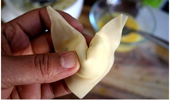 新春最受歡迎的創意配菜-黃金芝士乳酪元寶的做法 步骤6
