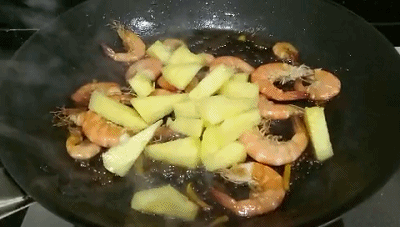 酒香菠蘿蝦的做法 步骤4