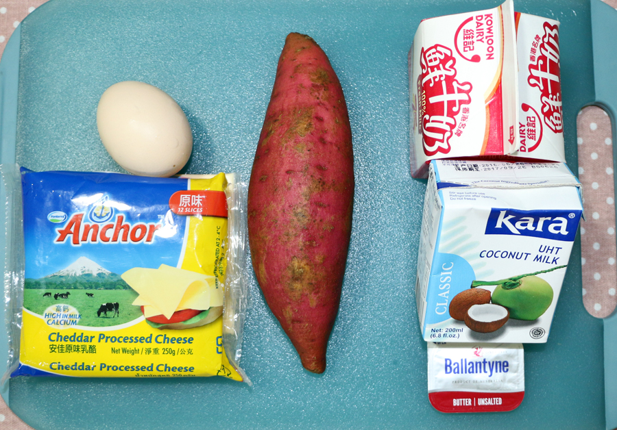 椰香芝士焗番薯的做法 步骤1