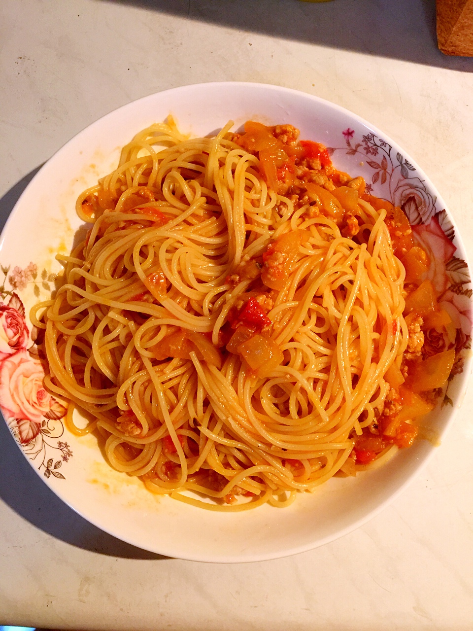 超好吃的肉末番茄義大利面的做法 步骤4