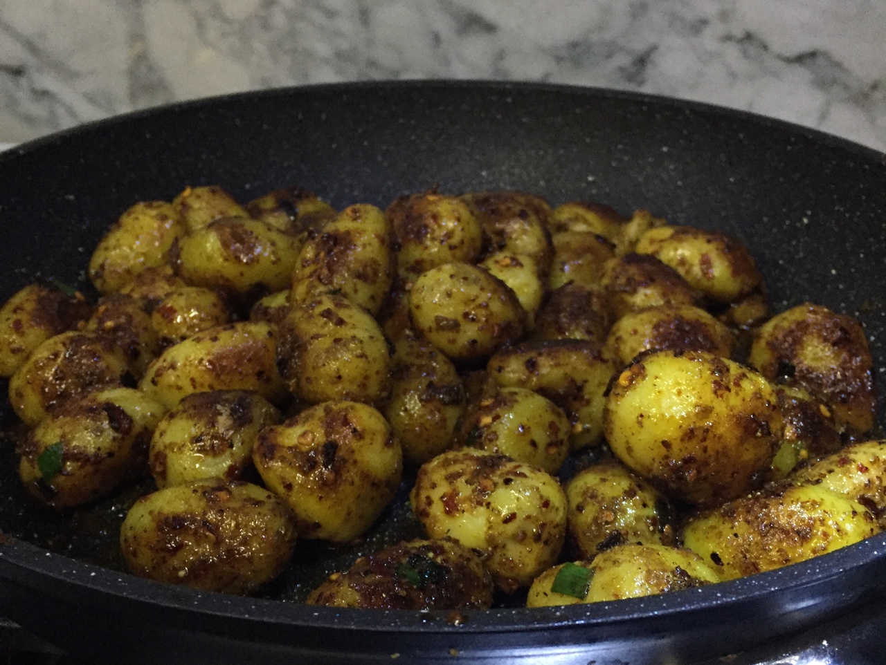 鐵板燒干海椒土豆的做法 步骤4