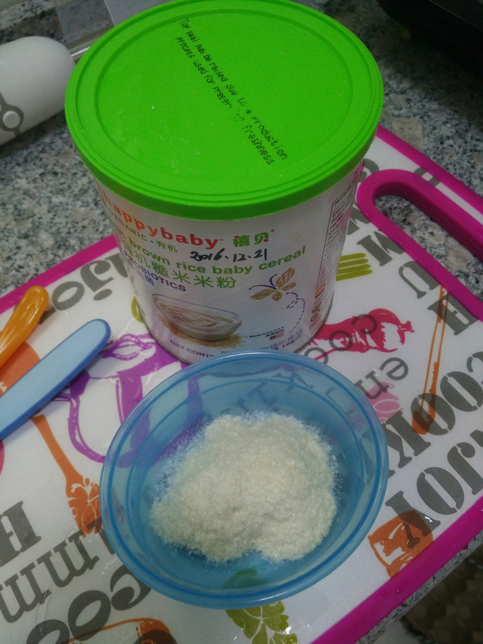 寶寶輔食☞西蘭花泥米粉的做法 步骤4