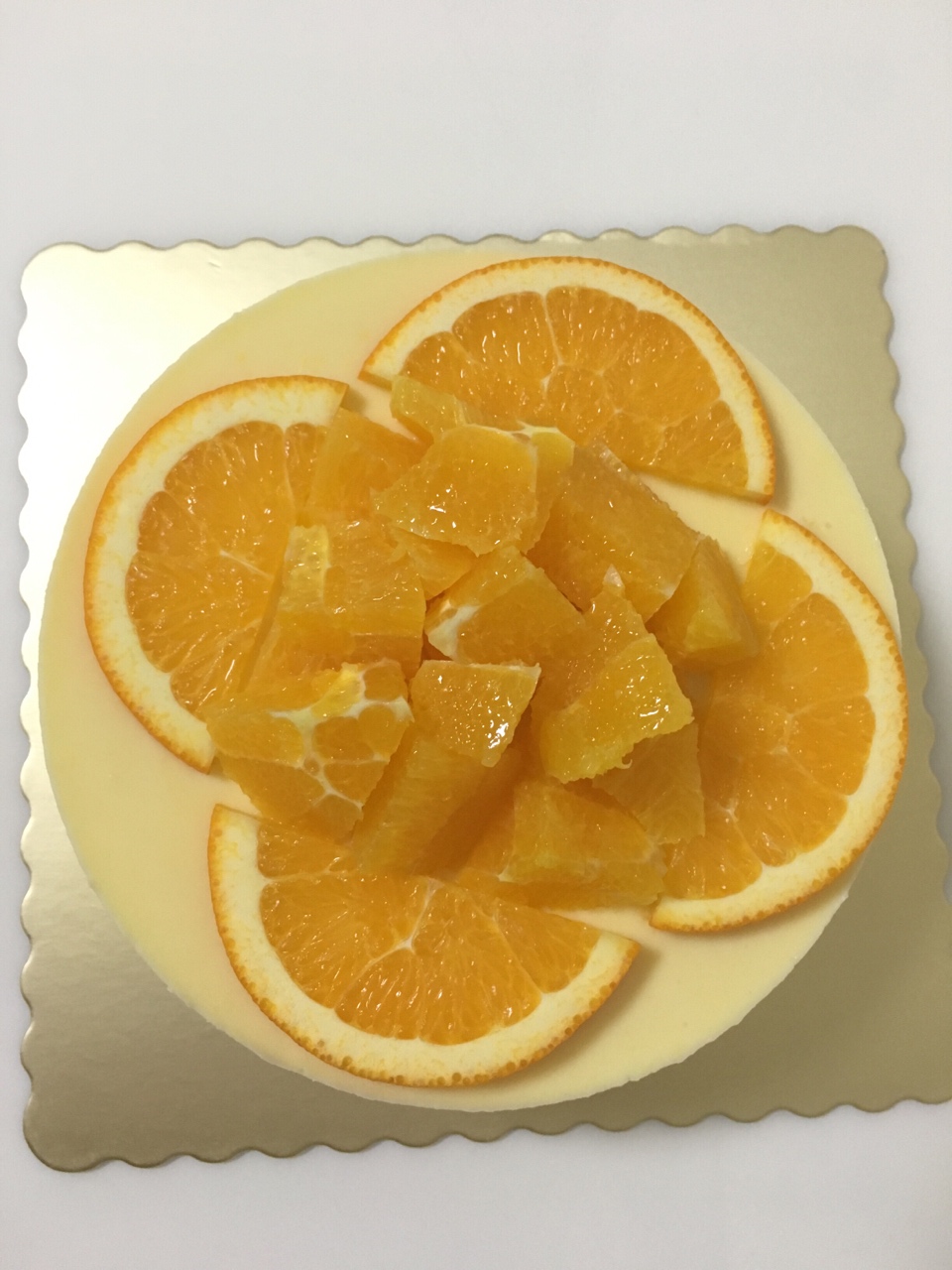 6寸鮮橙乳酪慕斯蛋糕的做法 步骤7
