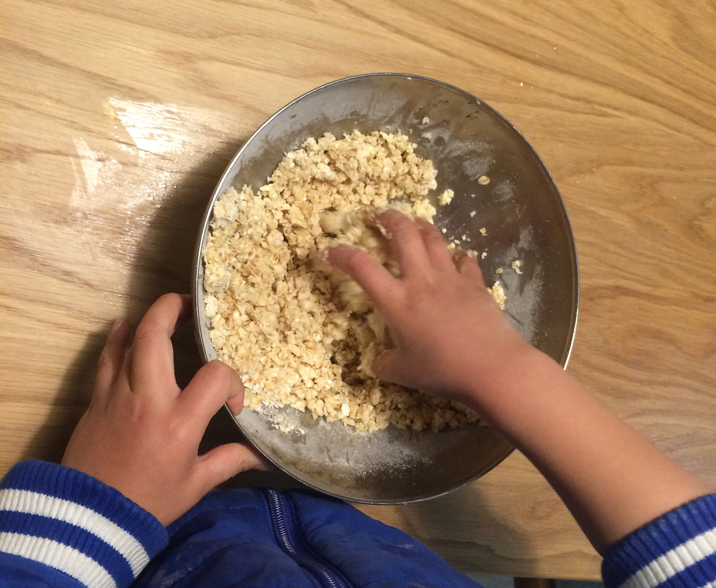 4歲娃神制作--零熱量燕麥餅的做法 步骤5