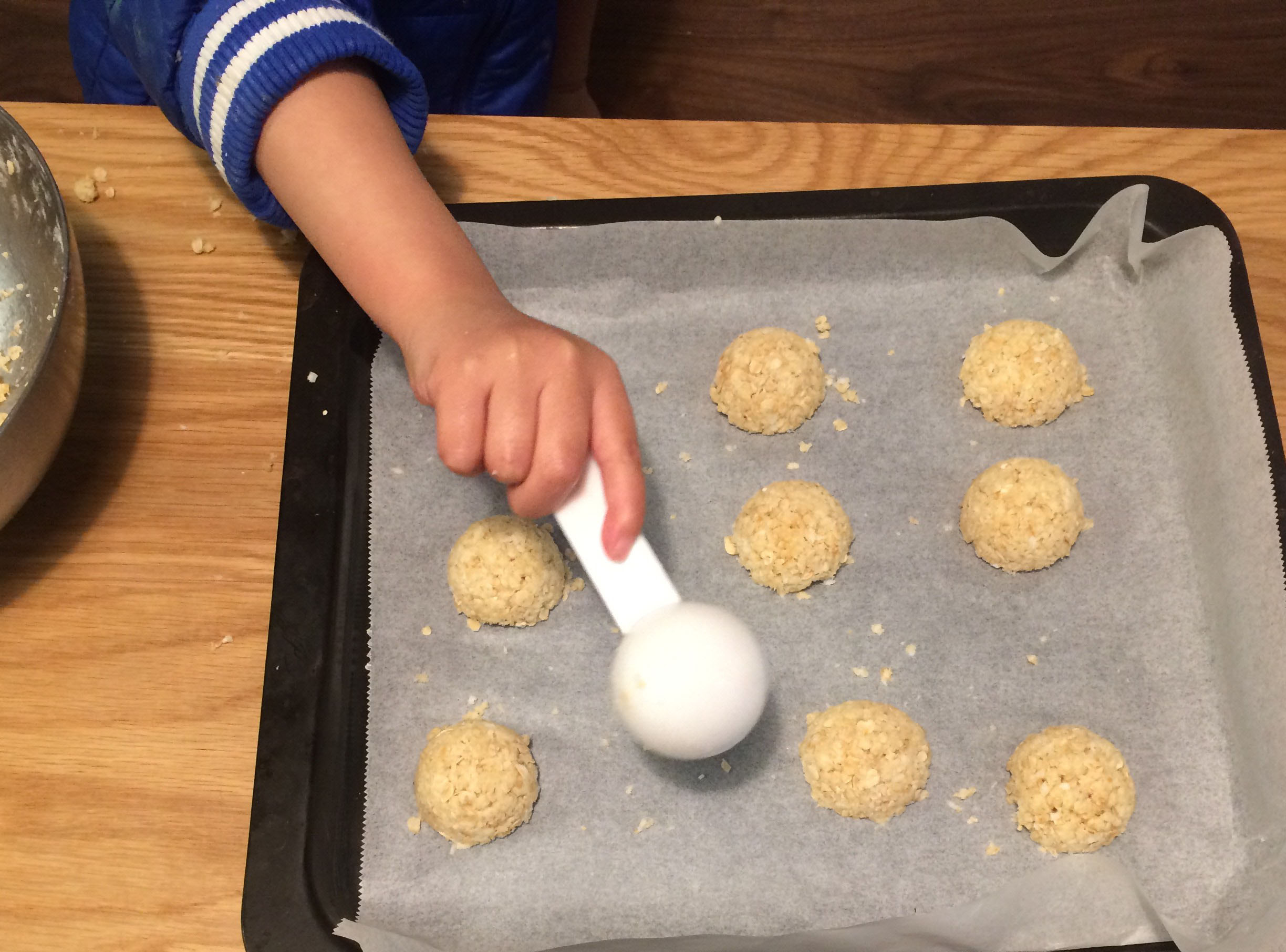 4歲娃神制作--零熱量燕麥餅的做法 步骤7