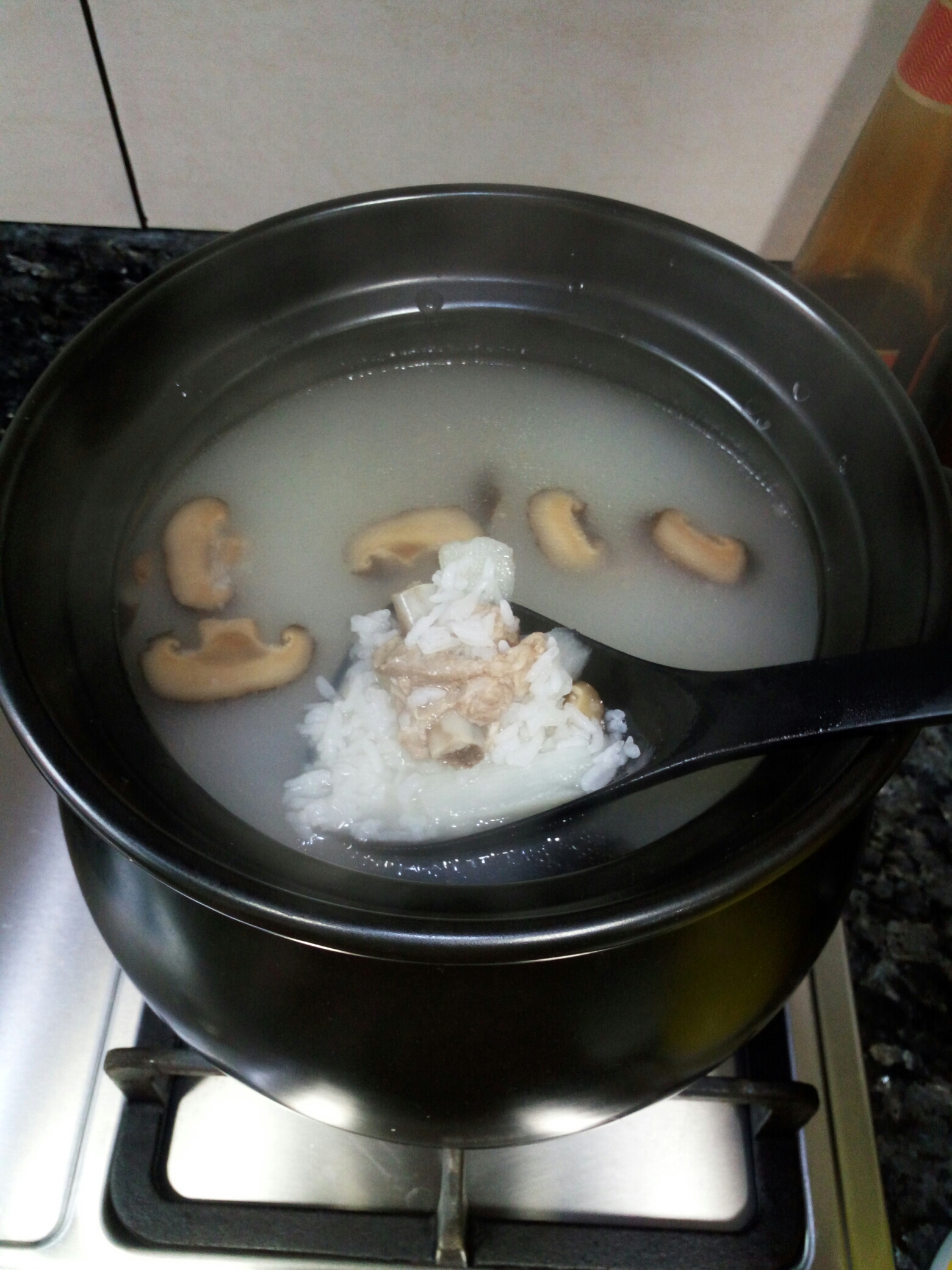 砂鍋煲—山藥干貝仔排粥的做法 步骤9