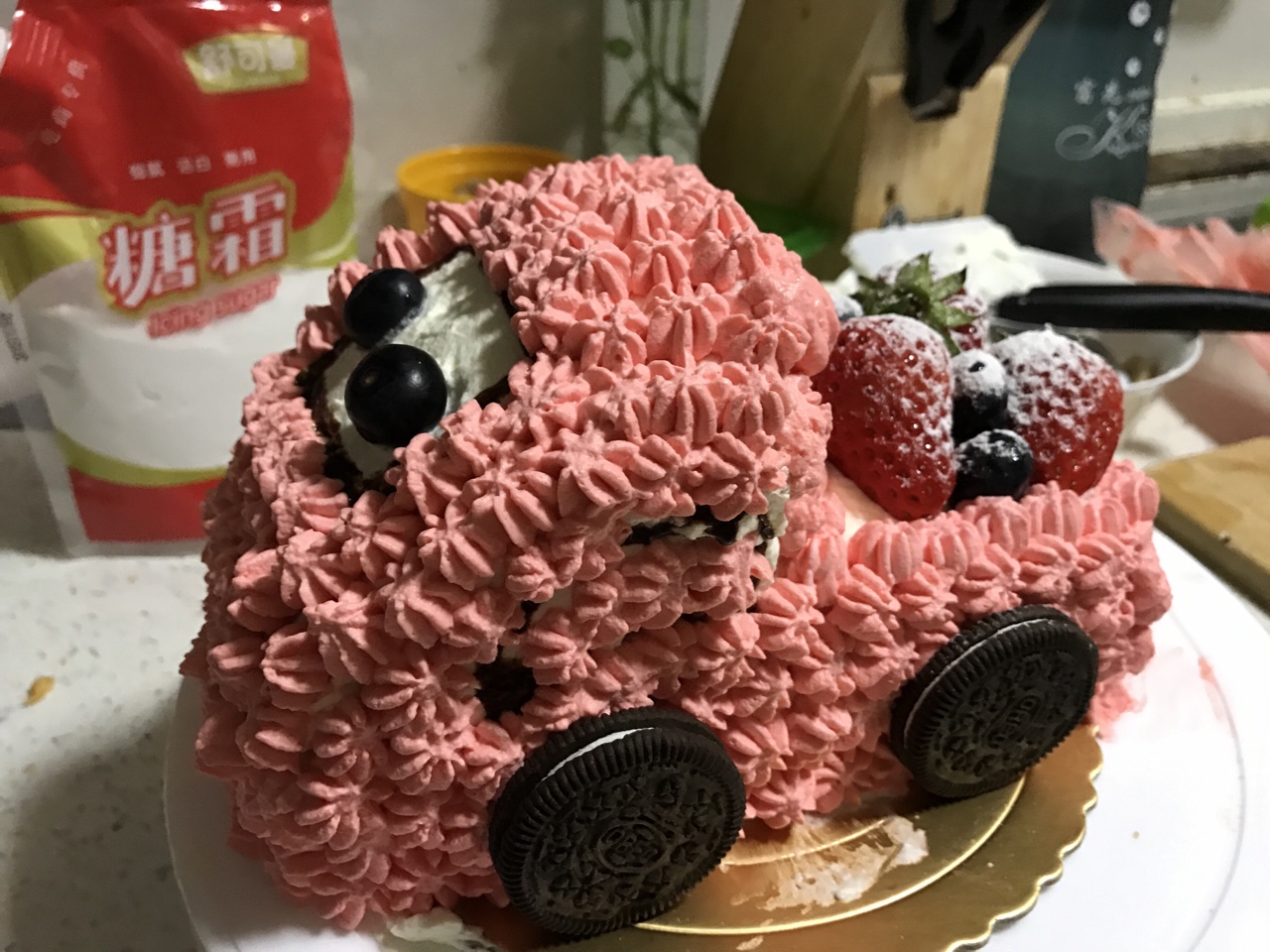 小汽車（卡車）水果蛋糕的做法 步骤10