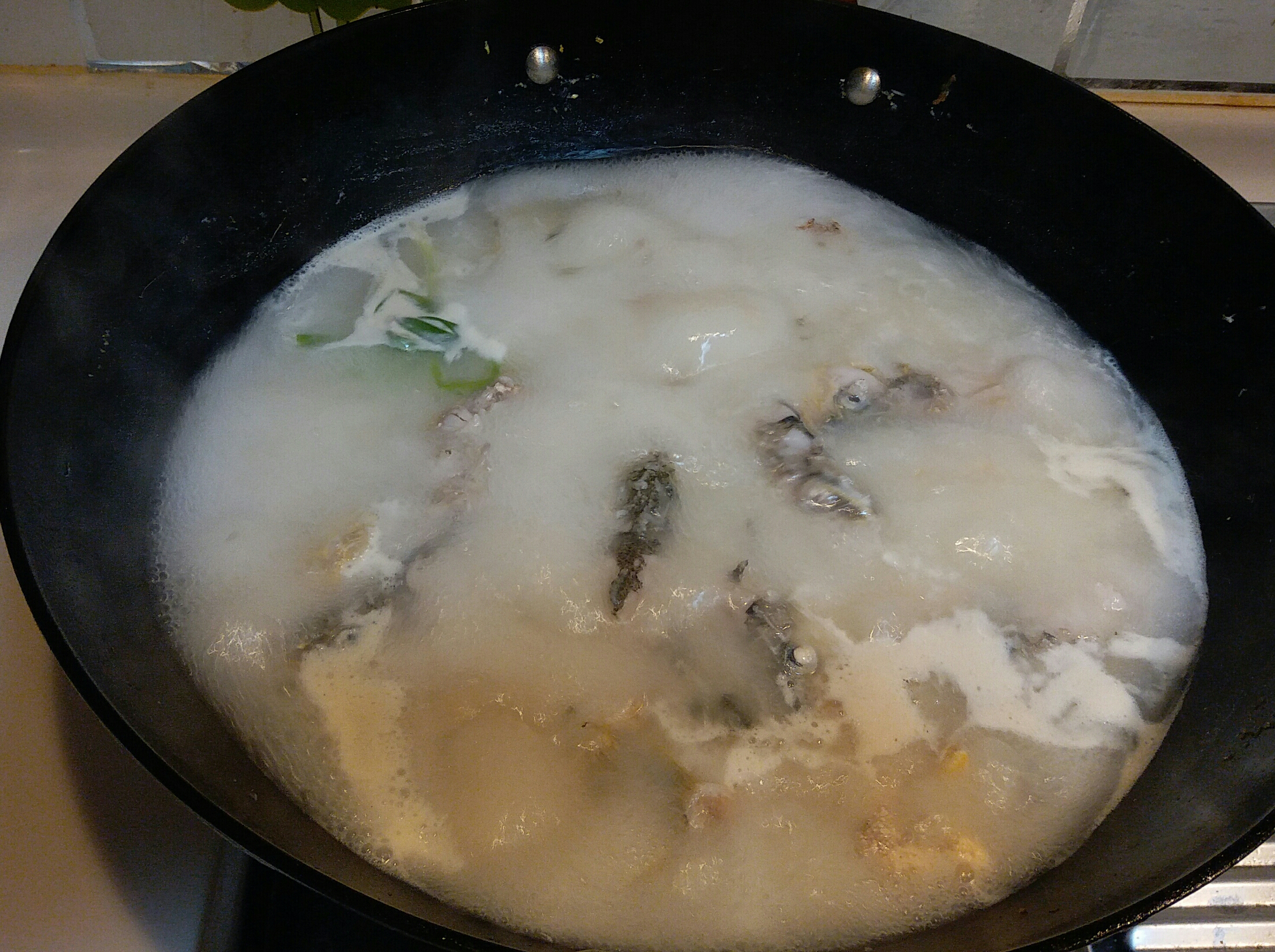 小黃魚湯面的做法 步骤5