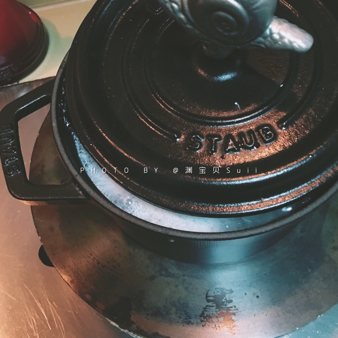 鑄鐵鍋煮飯（及關于沾底）的做法 步骤4