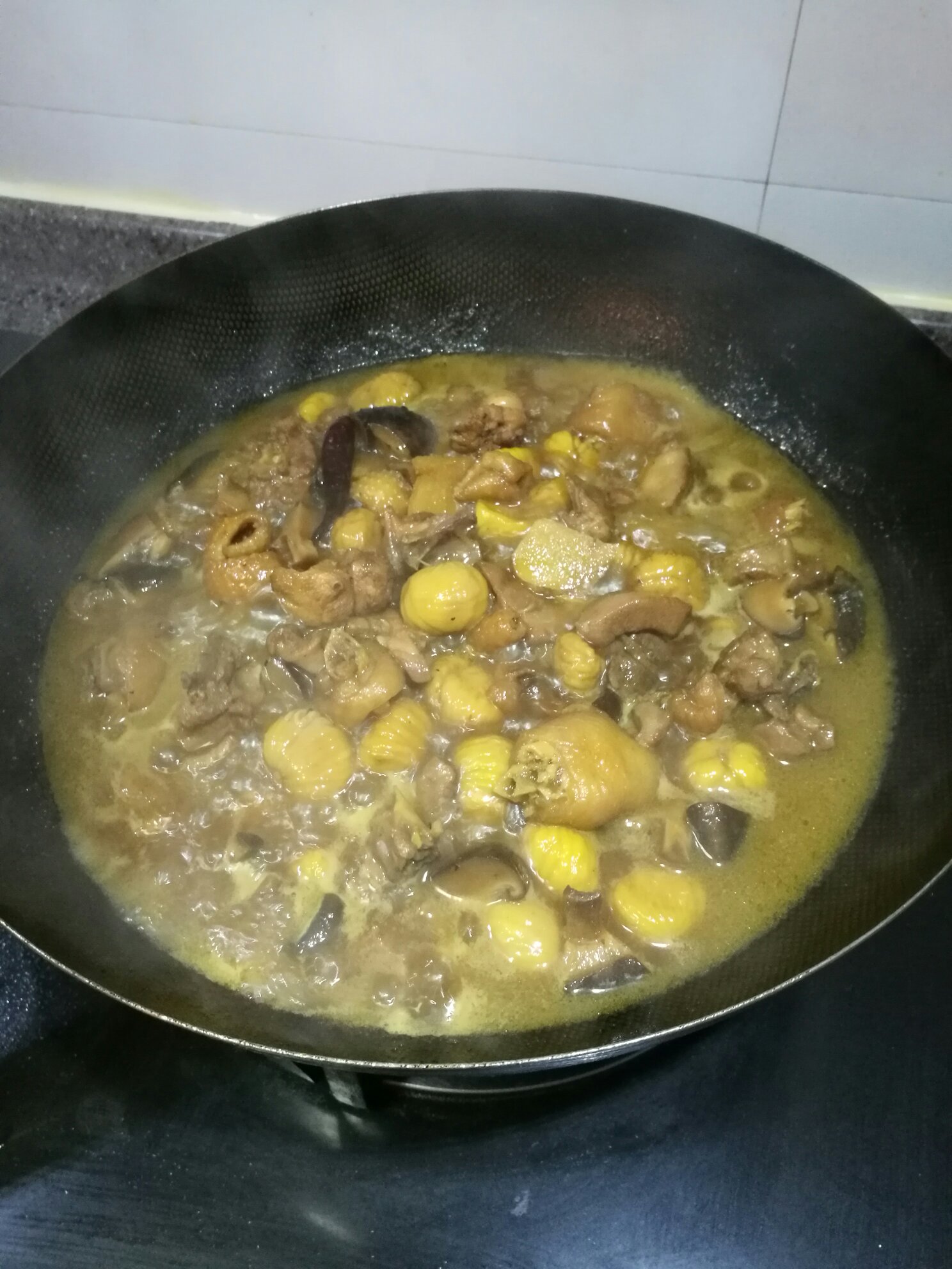板栗香菇燒雞的做法 步骤9
