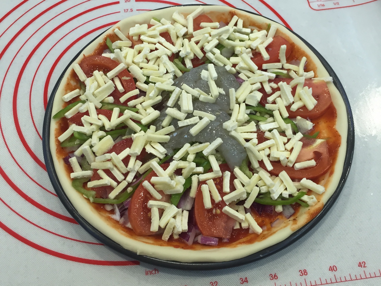 海鮮披薩八寸的做法 步骤8