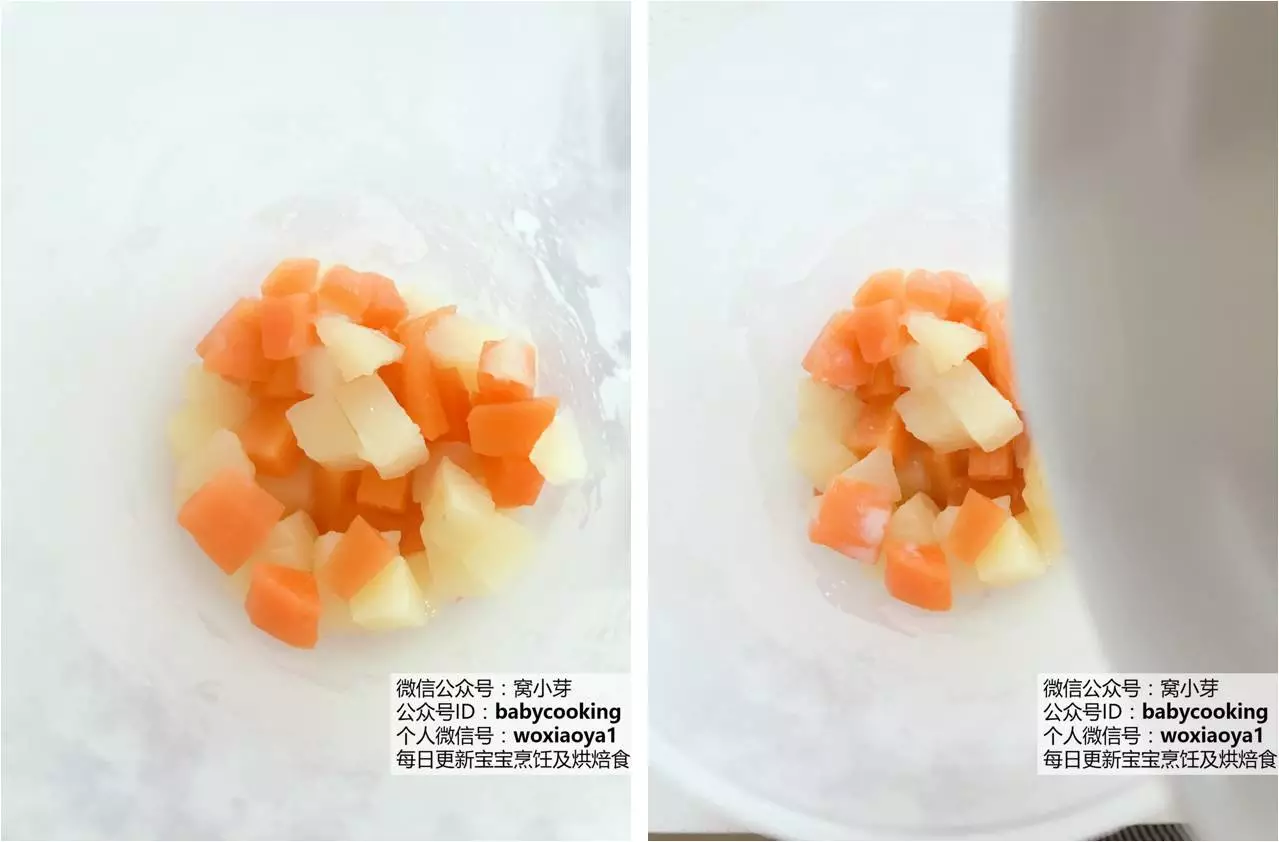 寶寶輔食︰胡蘿卜土豆奶濃湯 6M+的做法 步骤3