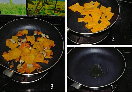 （寶寶輔食）南瓜時蔬炒飯的做法 步骤4