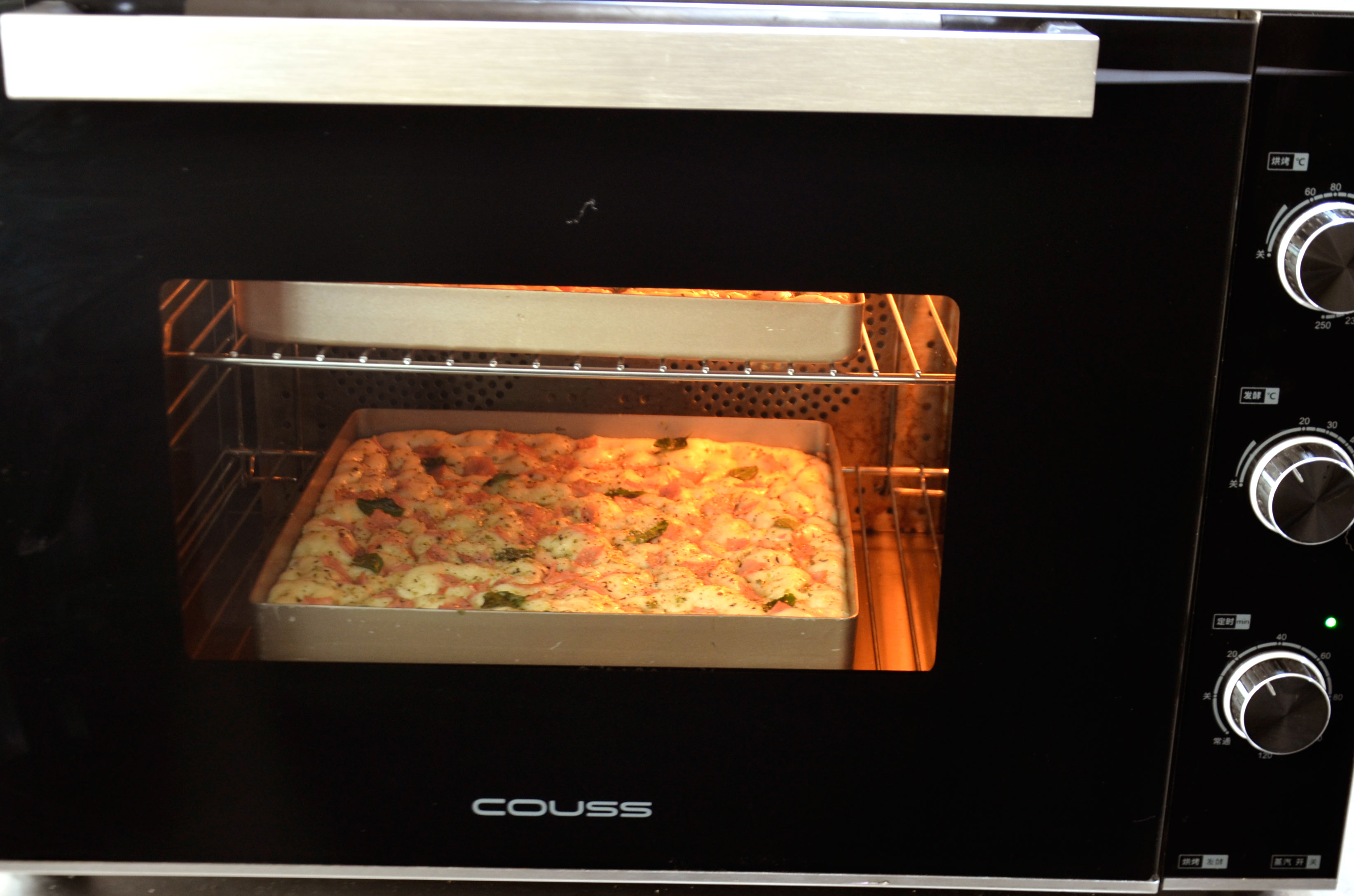 【培根佛卡夏】—COUSS CO-960A熱風爐烤箱出品的做法 步骤10