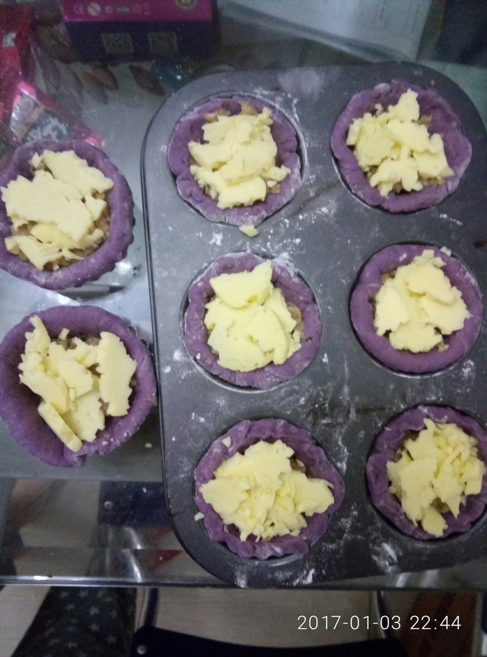 紫薯雞肉塔的做法 步骤3