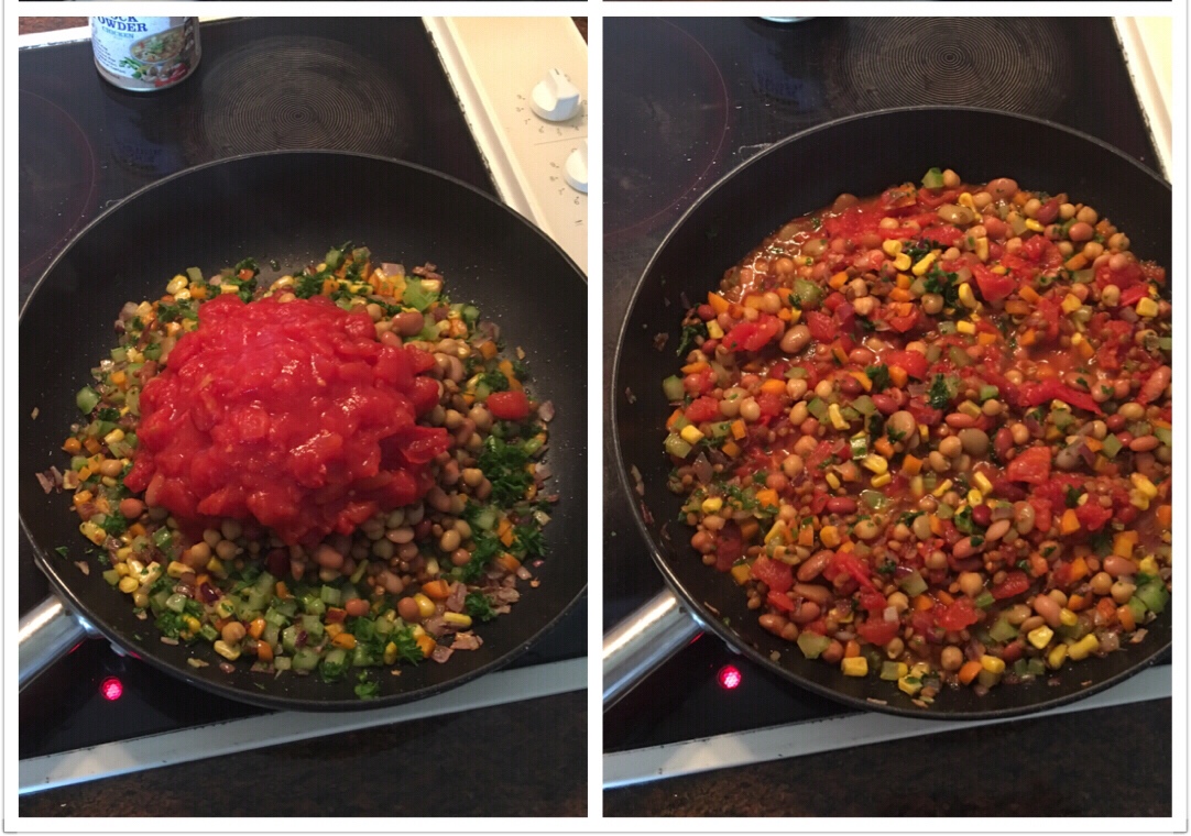 Vegan全素混合豆茄醬炖素丸子的做法 步骤6