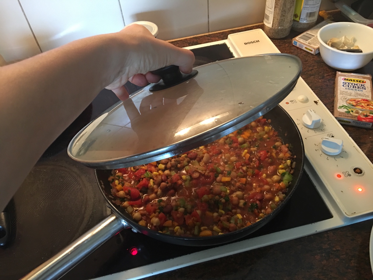Vegan全素混合豆茄醬炖素丸子的做法 步骤9