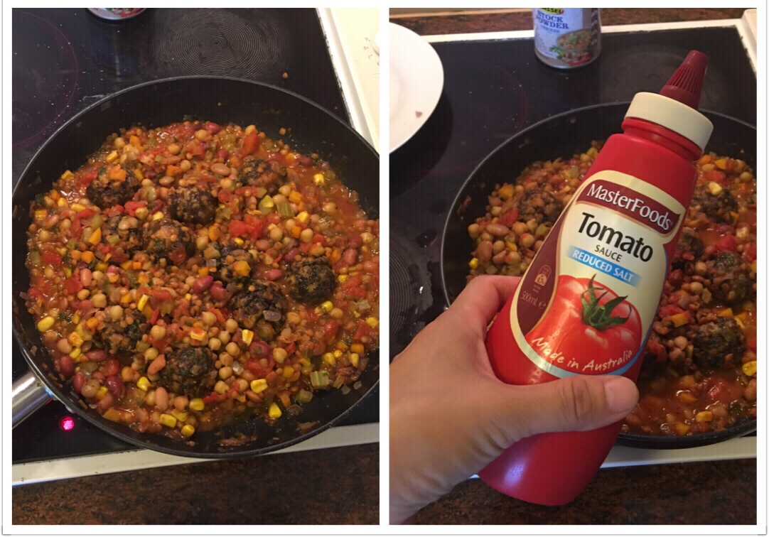 Vegan全素混合豆茄醬炖素丸子的做法 步骤12