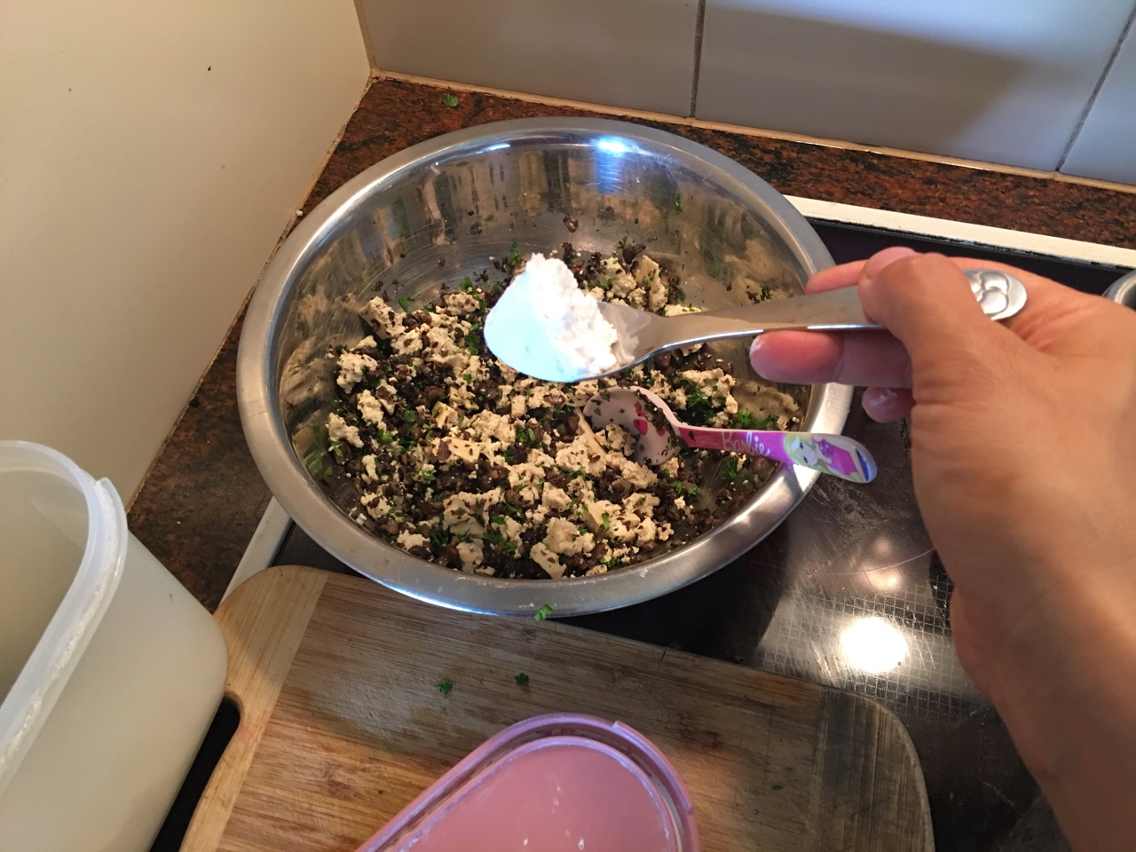 Vegan全素味道像肉的蘑菇豆腐丸子的做法 步骤7