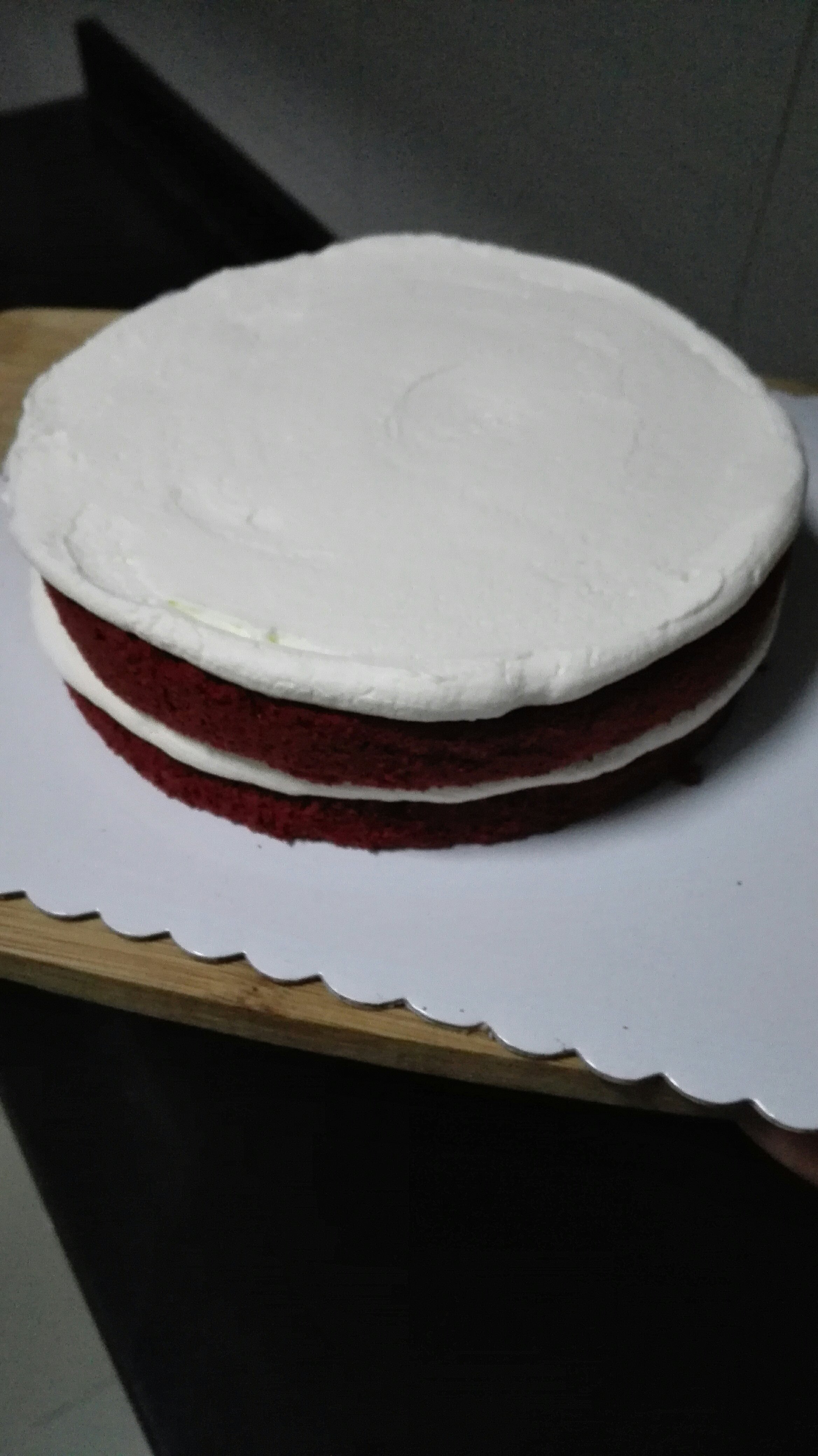草莓紅絲絨裸蛋糕的做法 步骤7