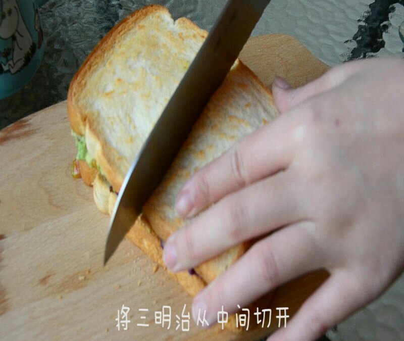 【美味超厚】牛油果火腿雞蛋三明治的做法 步骤13
