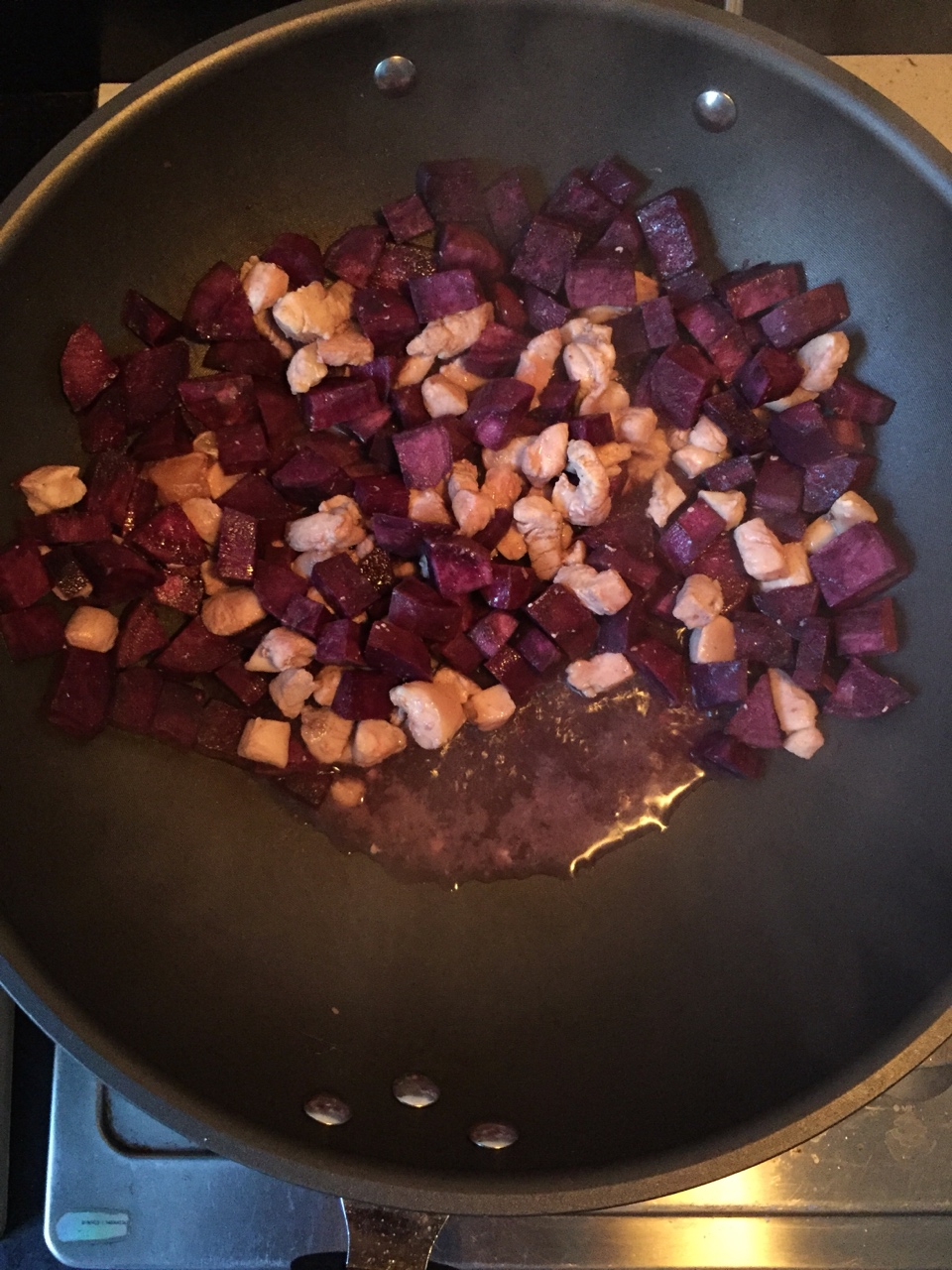 少油少鹽版孜然雞丁炒紫薯/紅薯的做法 步骤7