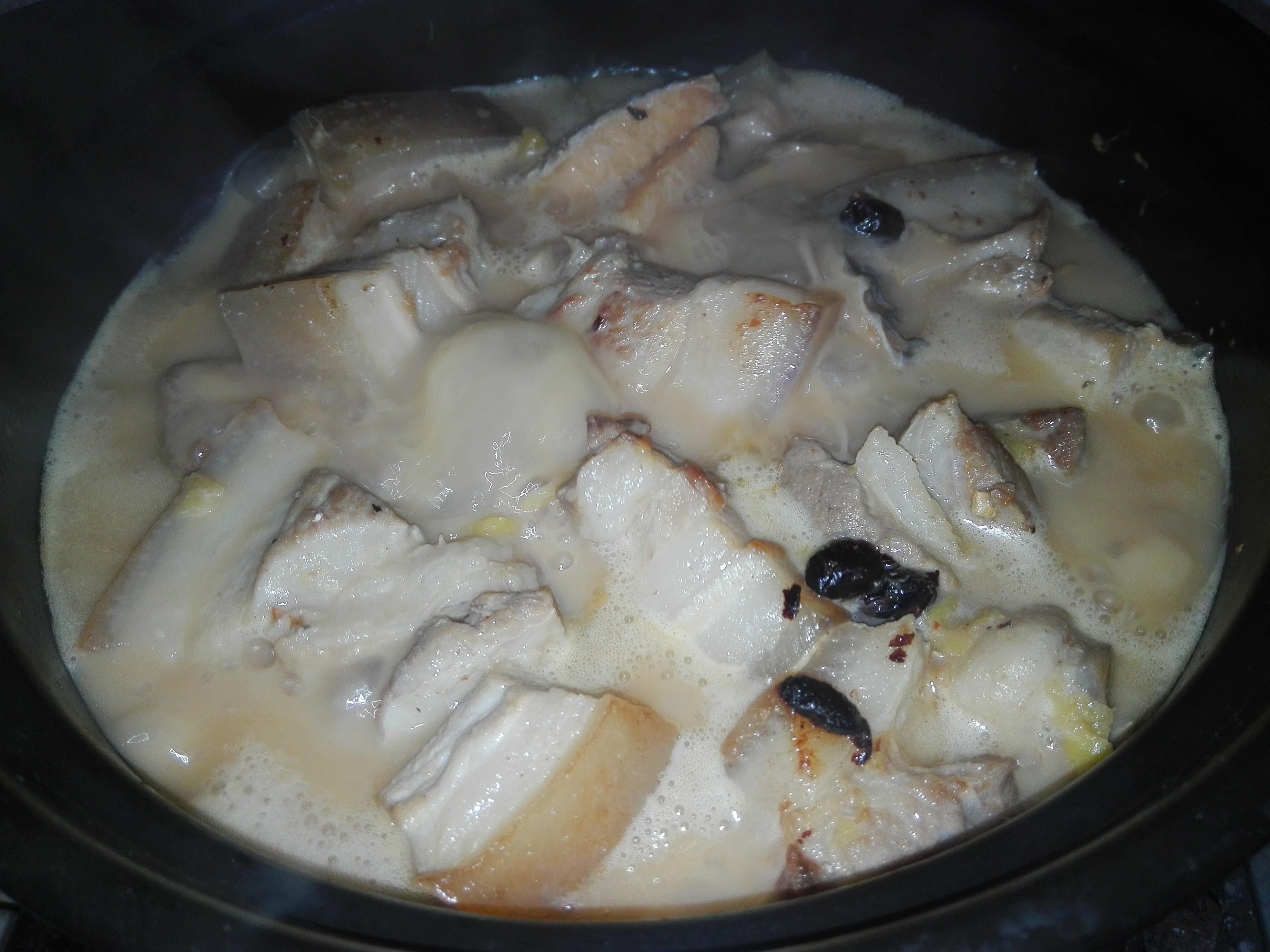 豉汁姜伴海魚干搭五花肉煲的做法 步骤6