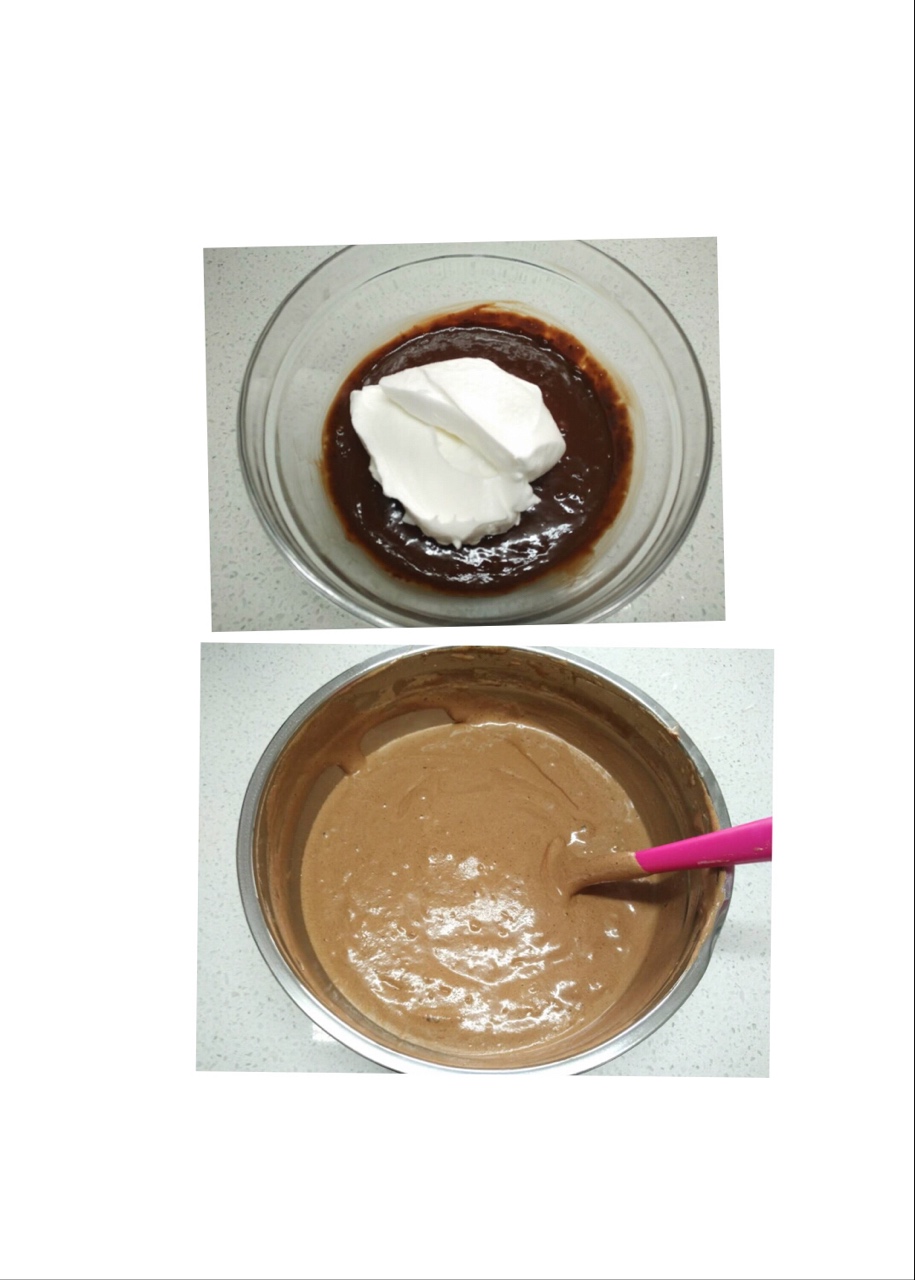 淋面巧克力戚風蛋糕的做法 步骤5