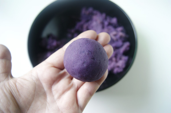 低脂健康小甜點【紫薯草莓大福】的做法 步骤9