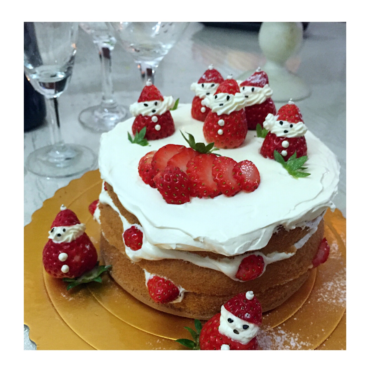 聖誕草莓蛋糕（6寸）的做法 步骤3