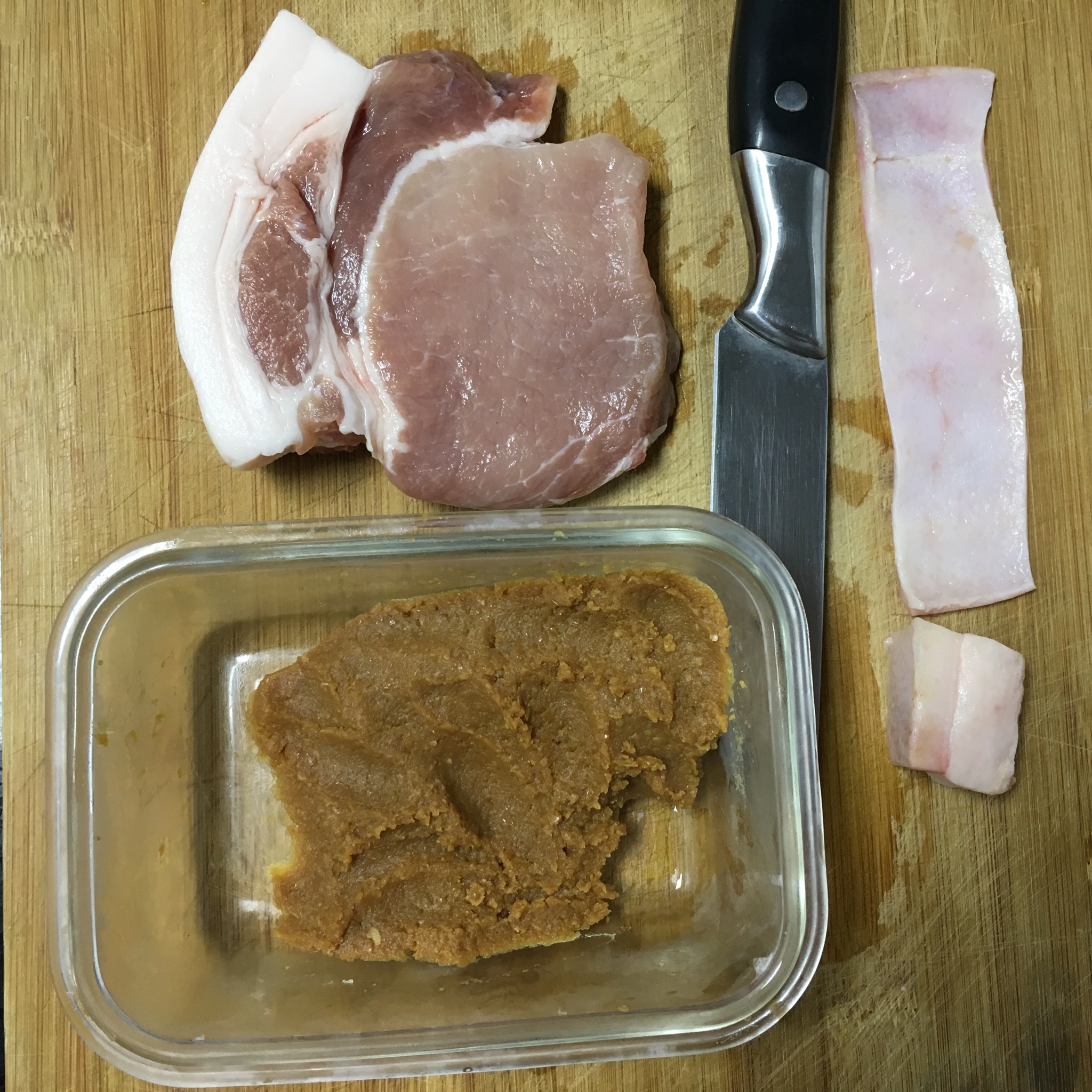 味噌煎肉的做法 步骤1