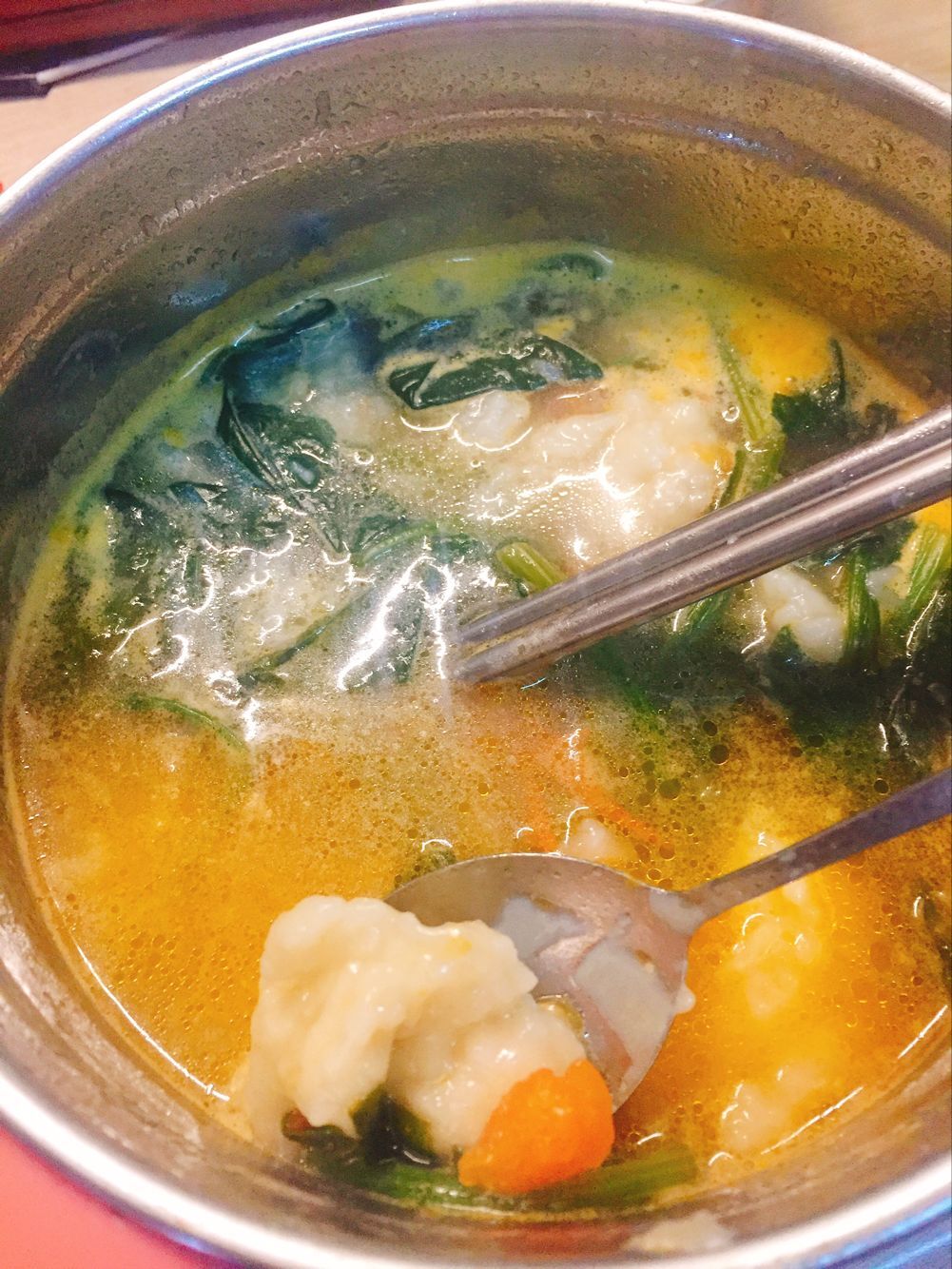 簡單方便又好吃之翡翠瑪瑙疙瘩湯的做法 步骤6