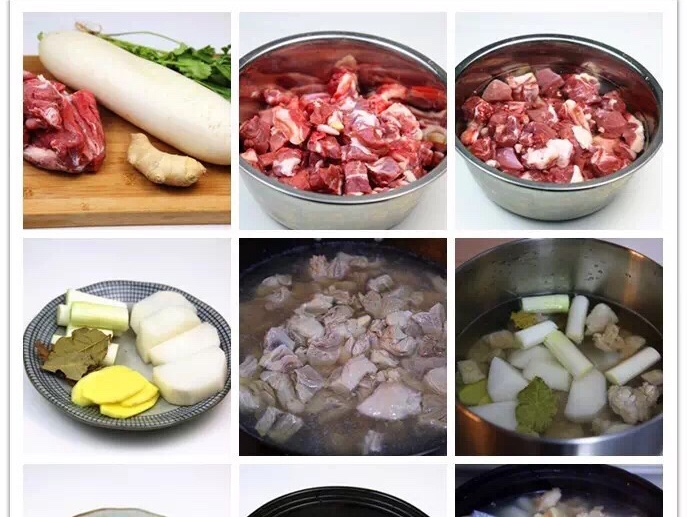 冬日暖胃菜之白蘿卜炖羊肉的做法 步骤1