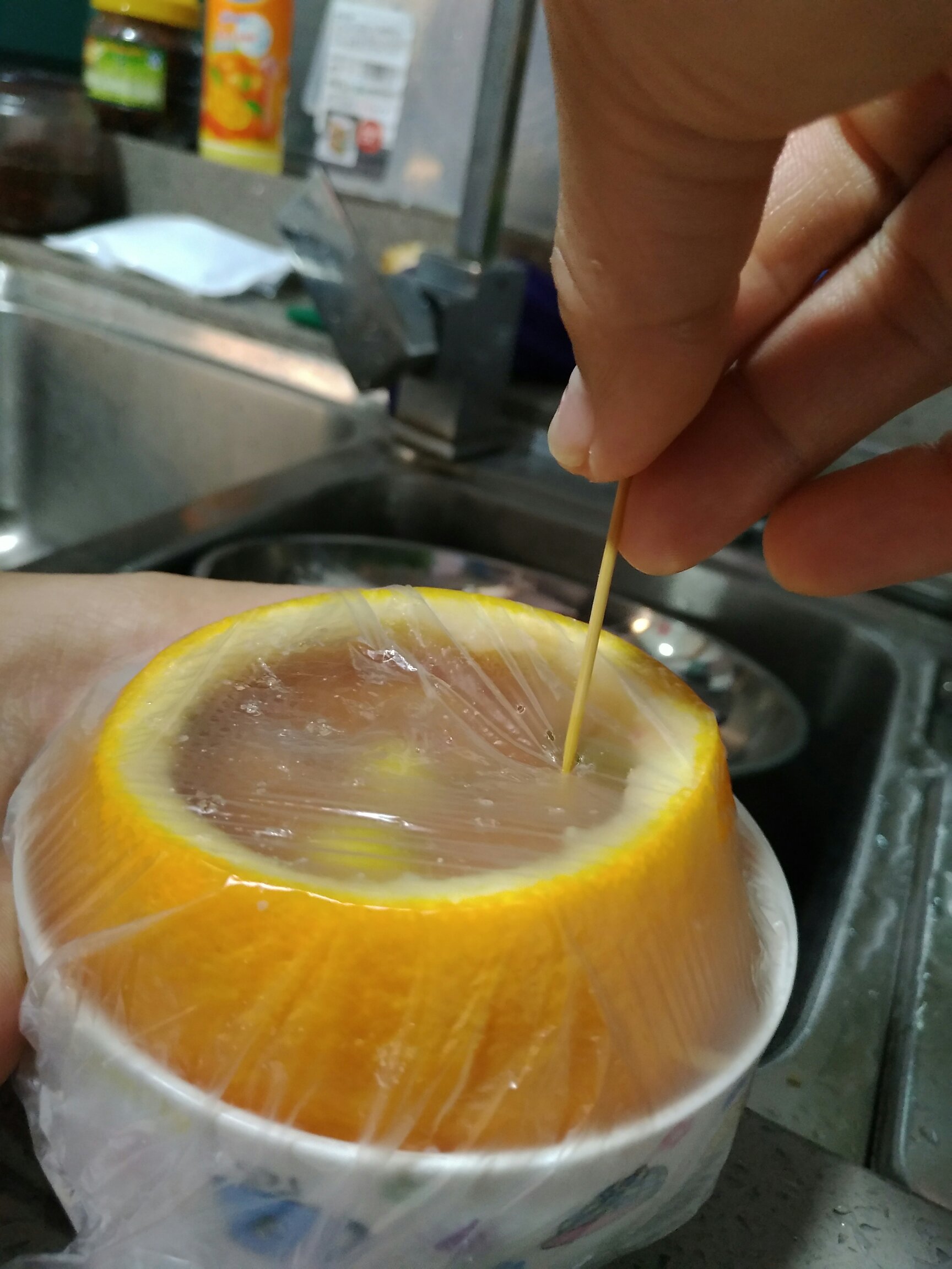 香橙魷魚牛肉蒸蛋的做法 步骤6