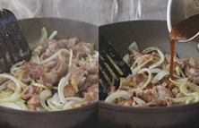姜汁豬肉配圓白菜絲的做法 步骤6