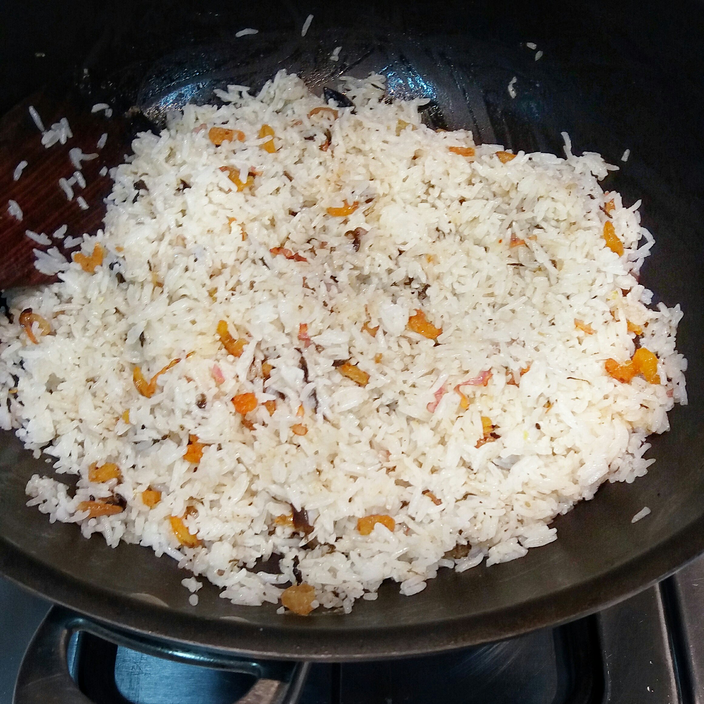 欖菜蝦米雞蛋炒飯的做法 步骤7