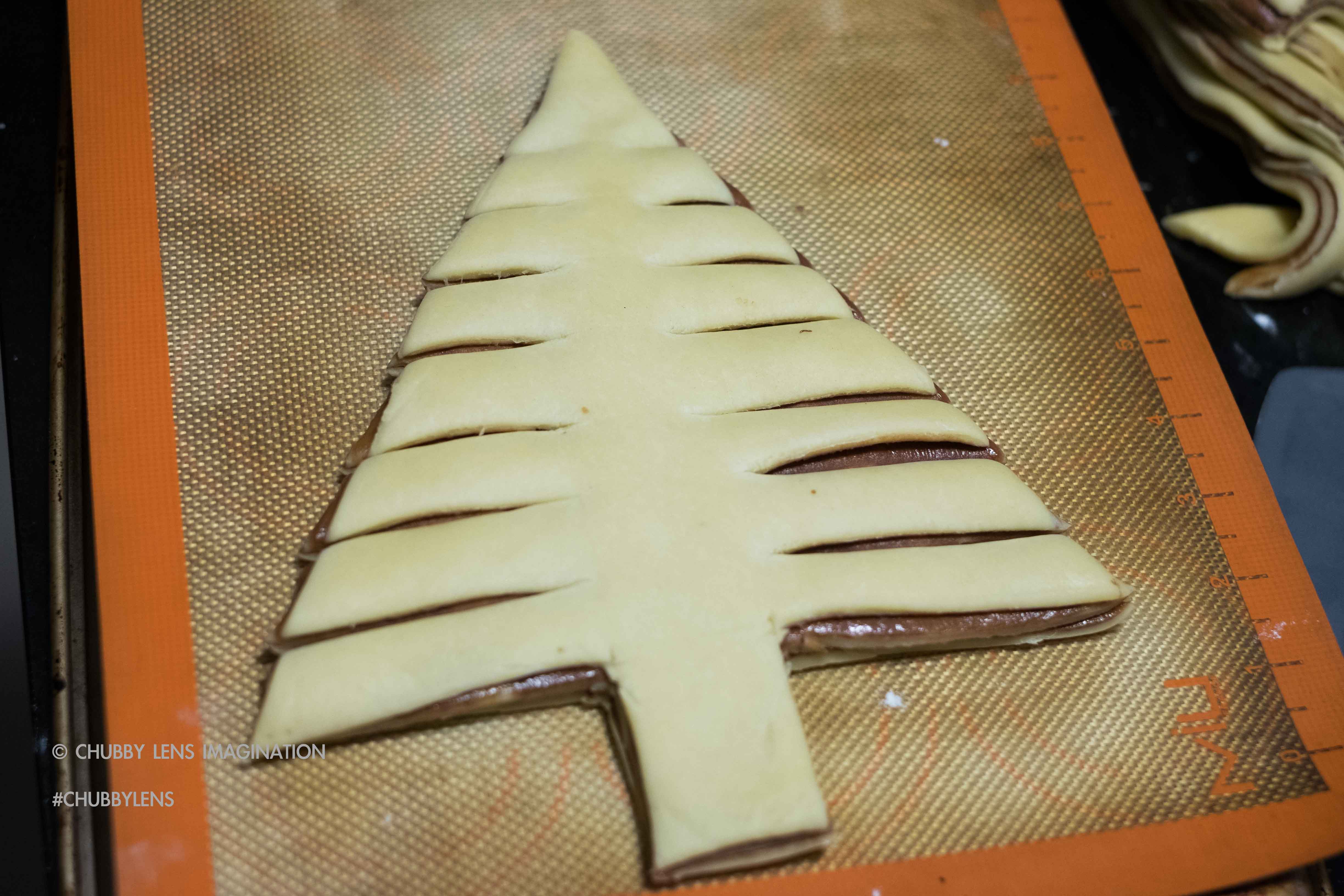 榛子醬聖誕樹扭扭卷 - Nutella Christmas Tree的做法 步骤14