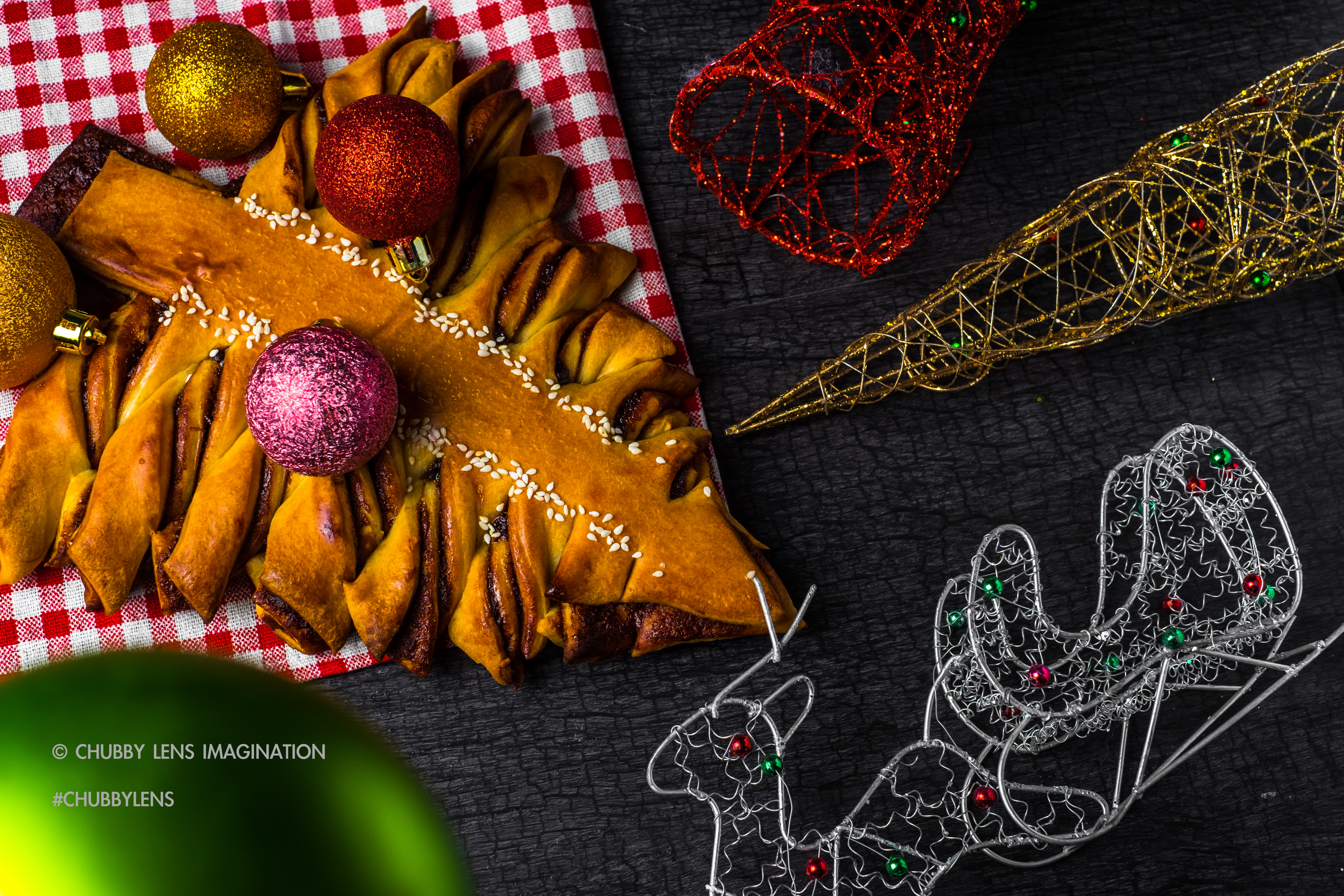 榛子醬聖誕樹扭扭卷 - Nutella Christmas Tree的做法 步骤18