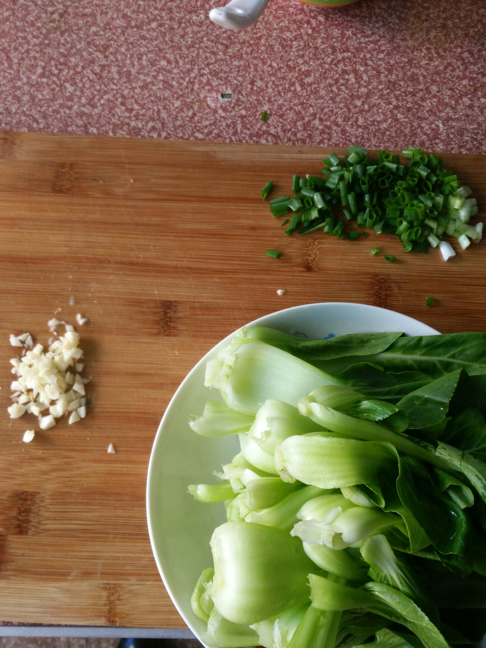 電飯煲版，澆汁小白菜的做法 步骤1